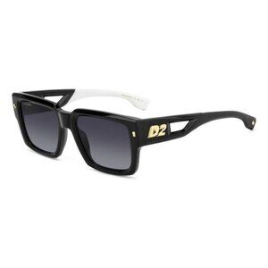 A0975Z New DSQUARED2 D2 Black Square 0143/S 8079O Sunglasses Women